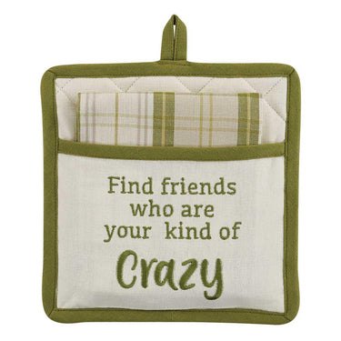 Find Friends Pocket Potholder Set of 2 Park Designs - The Fox Decor
